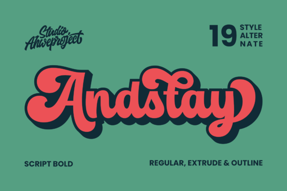 Andstay: A Bold Retro Handwritten Font for Dynamic Designs