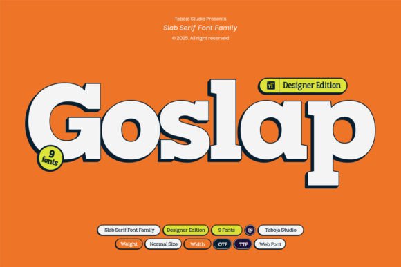 Goslap: A Modern Slab Serif for Bold Branding