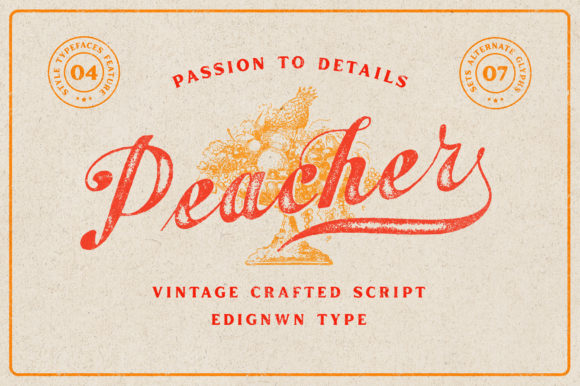Peacher: A Retro Handwritten Font for Modern Designers