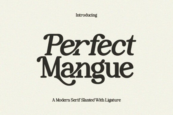 Perfect Mangue: A Modern Serif for Lasting Impressions
