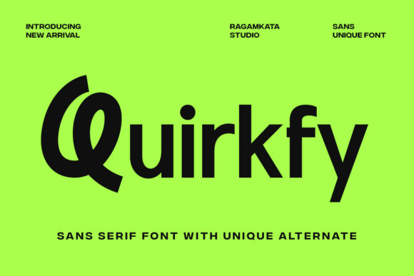 Quirkfy: A Bold Sans-Serif for Distinctive Branding