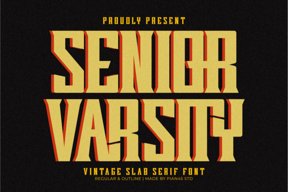 Senior Varsity: Bold Vintage Slab Serif for Team Branding