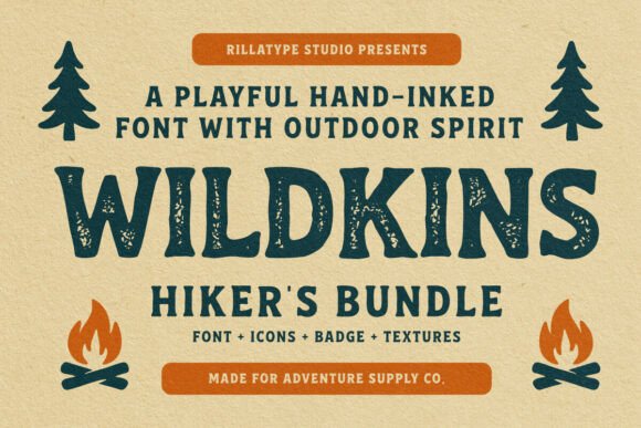 Wildkins Hiker's Bundle: Fonts with an Adventurous Spirit