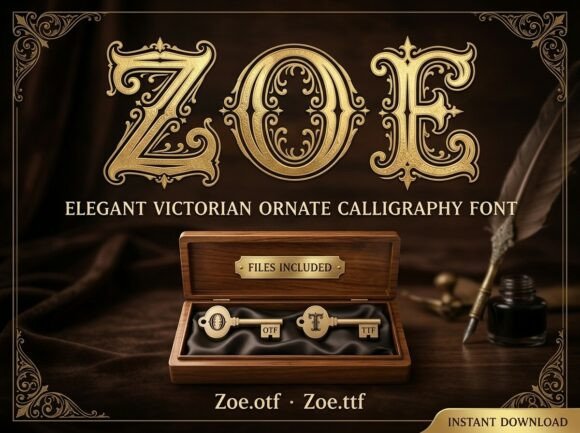 Zoe: The Victorian Display Font for Timeless Design